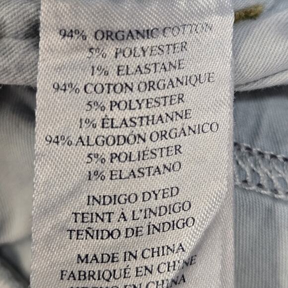 Faherty Jeans Womens 25 Straight Leg Distressed Organic Cotton Mid Rise Indigo - Picture 11 of 14